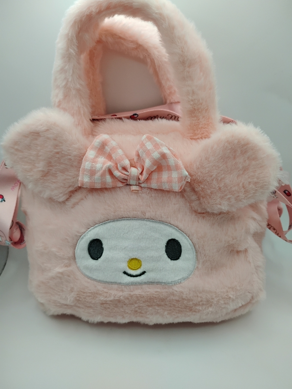 Hello Kitty Plush Purse With Adjustable Strap Purse With 2 Lip Glosses 10"L×9W